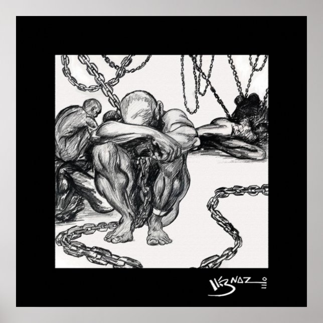 Cargo - Impresión de lienzo de arte negro (Frente)