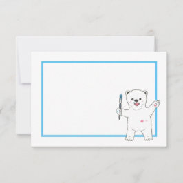 Cargo polar simple plano / tarjeta de nota