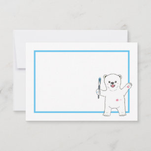 Cargo polar simple plano / tarjeta de nota