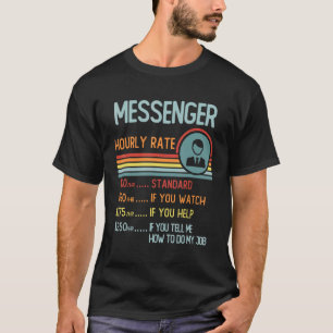 Cargo retro de camiseta de tasa horaria de Messeng