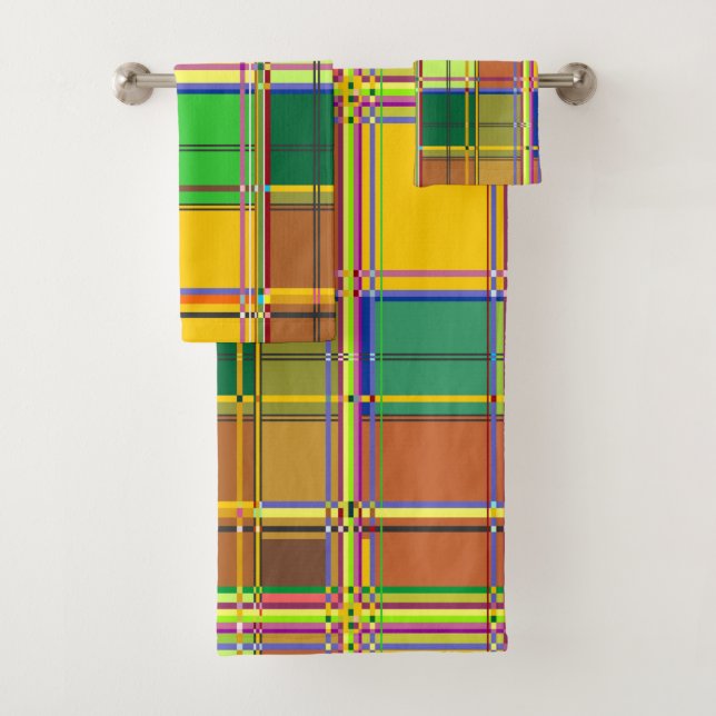 Caribbean Colorful Fabric Madras Tartan (In situ)