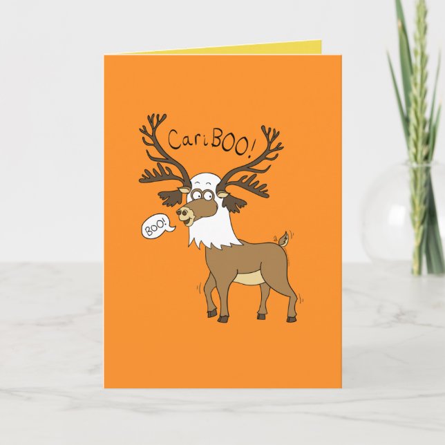 CariBOO Caribou - Graciosa tarjeta de saludo de Ha (Anverso)