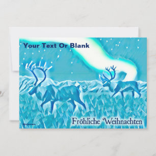 Caribú azul cristalino - Invitación Joyeux Noël