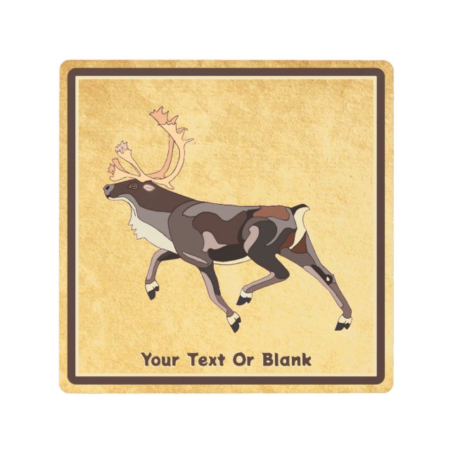 Caribú/reno de arte folclórico (Anverso)