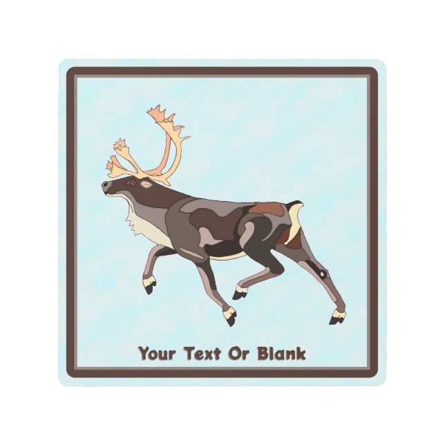 Caribú/reno de arte folclórico (Anverso)