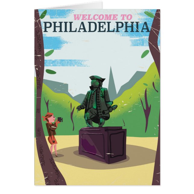Caricatura de Benjamin Franklin en Filadelfia (Frente)