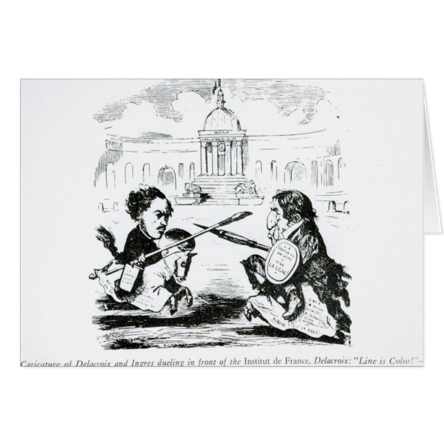Caricatura de Delacroix y de Ingres (Anverso (Horizontal))