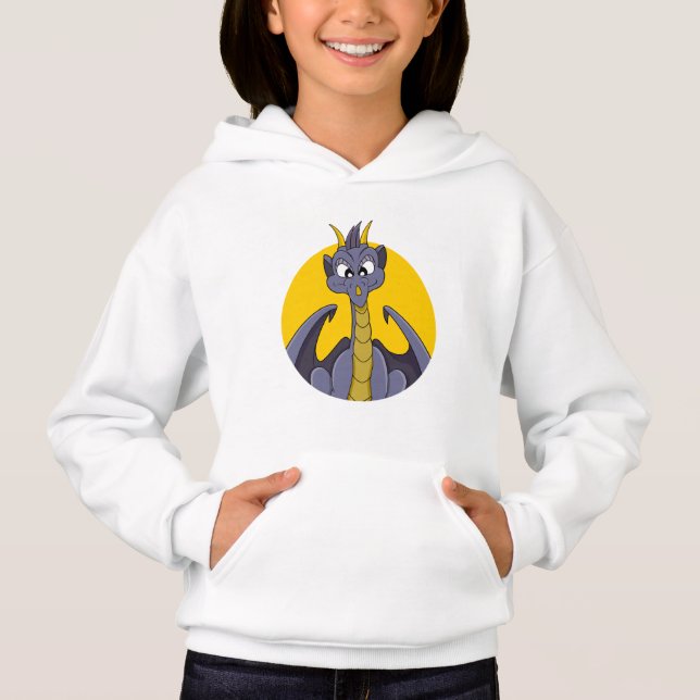 Caricatura de dragón morado (Anverso)