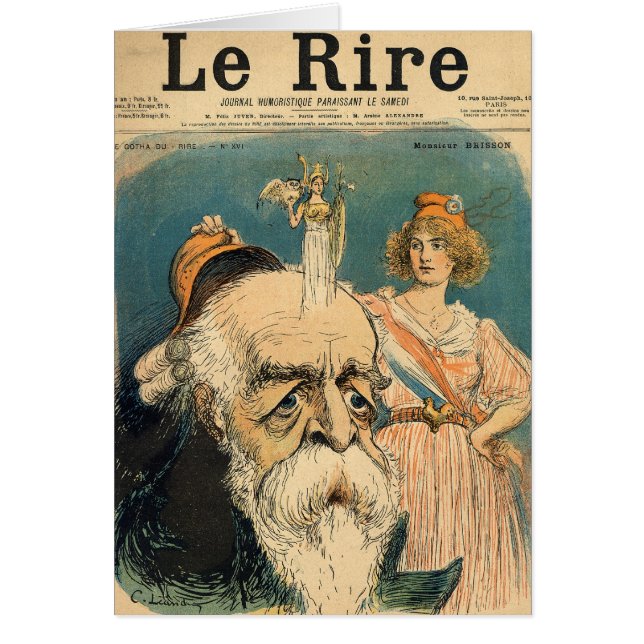 Caricatura de Henri Brisson, (Frente)