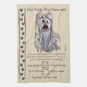 Caricatura de Lhasa Apso Dog Cita Toalla De Cocina