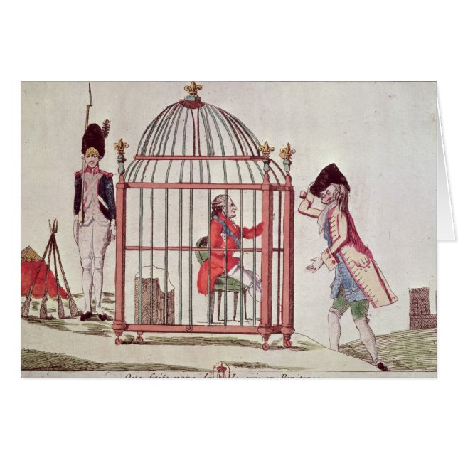Caricatura de Louis XVI en una jaula (Anverso (Horizontal))