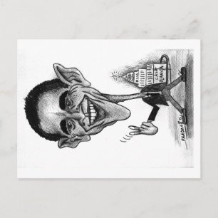 Caricatura de postales de Obama