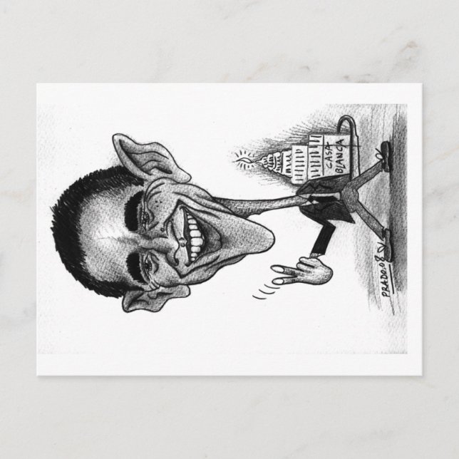 Caricatura de postales de Obama (Anverso)