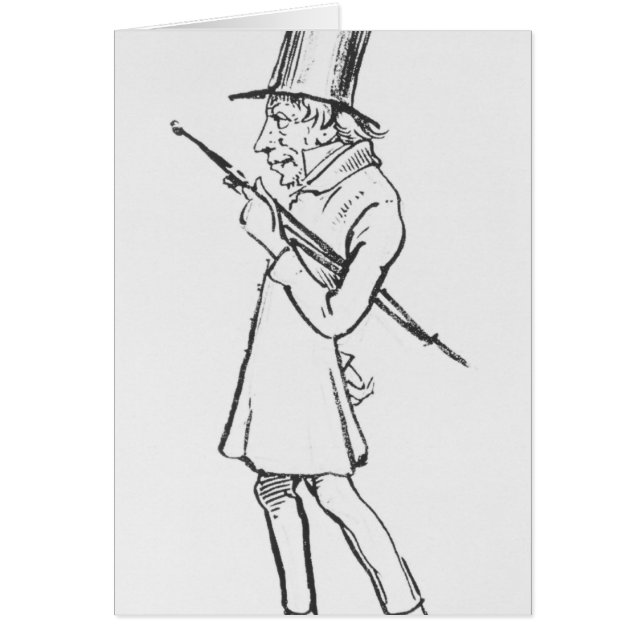 Caricatura de Soren Aabye Kierkegaard (Frente)