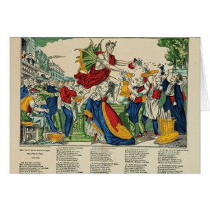 Caricatura del demonio del dinero, 1860