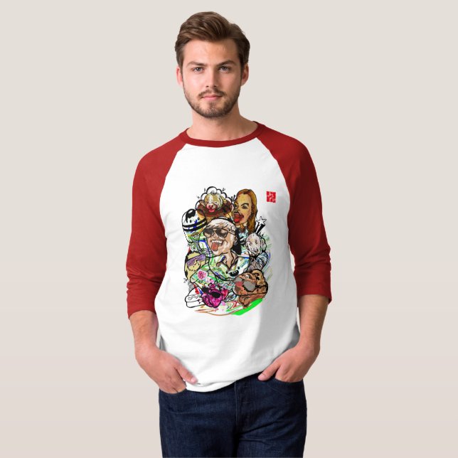 caricaturas camisetas de hombres (Anverso completo)