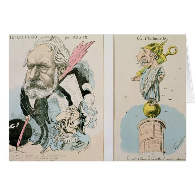 Caricaturas de Victor Hugo y de Napoleon III (Anverso (Horizontal))