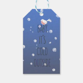 Cariño, hace frío afuera - Etiquetas de regalo de