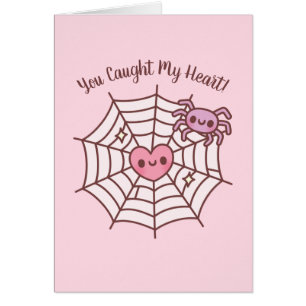 Cariñosa Araña Atrapó Mi Corazón Juego de Palabras
