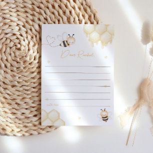 Cariñosa tarjeta de cápsula del tiempo del primer 