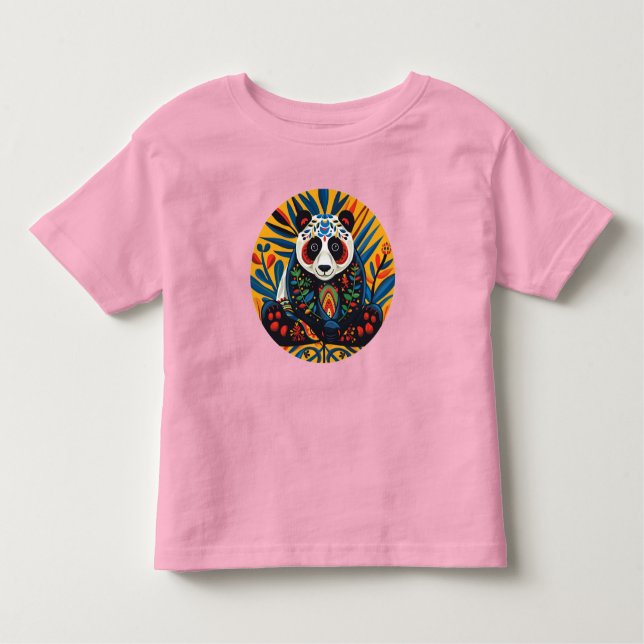 Carisma cromático: camiseta Kaleidoscópica Panda (Anverso)