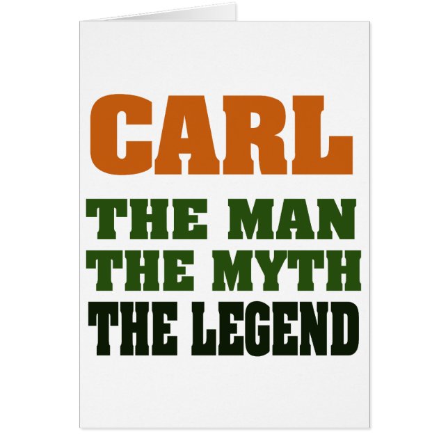 Carl - el hombre, el mito, la leyenda (Frente)