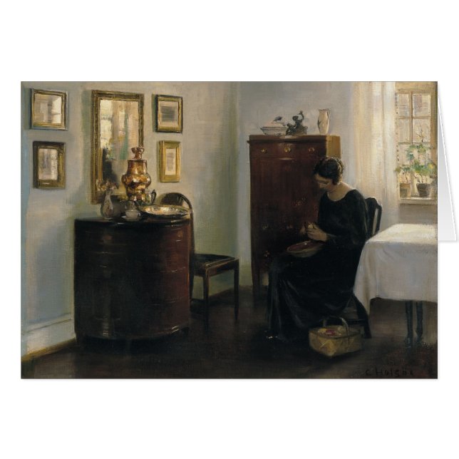 Carl Holsøe Woman with Fruit Bowl CC0449 (Anverso (Horizontal))