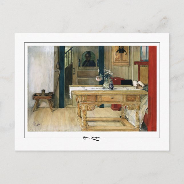 Carl Larsson #155 - postal Bella Artes (Anverso)