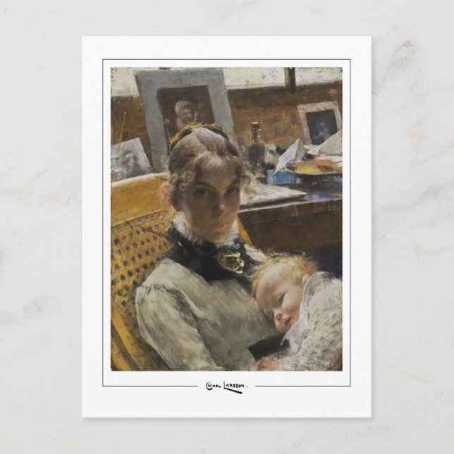 Carl Larsson #265 - postal Bella Artes (Anverso)
