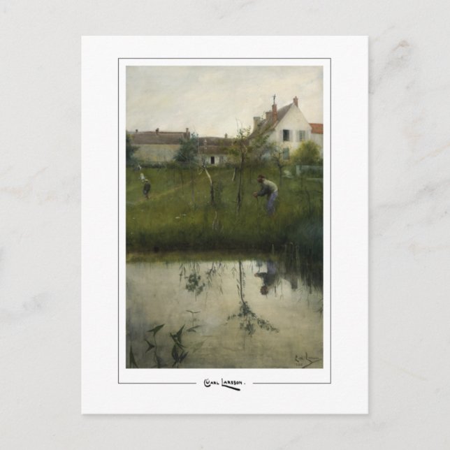 Carl Larsson #350 - postal Bella Artes (Anverso)