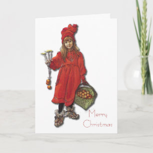 Carl Larsson Brita como Iduna dice Felices Navidad