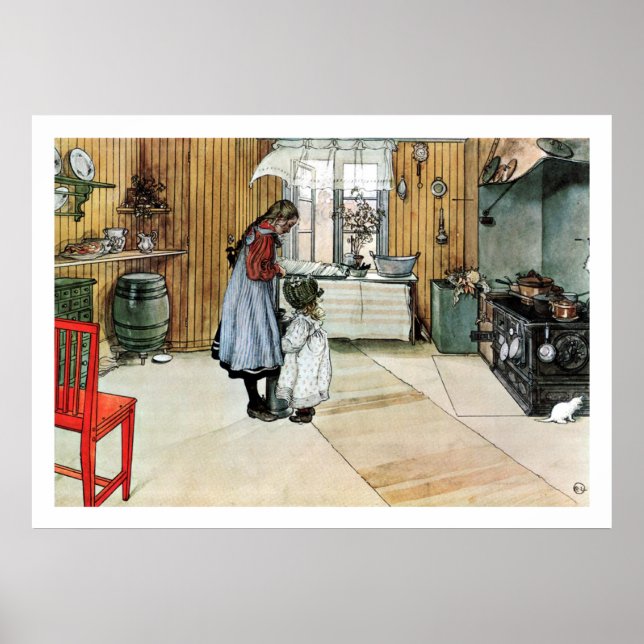 Carl Larsson en la impresión del Bella Artes de co (Frente)
