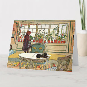 Carl Larsson - Flores en la tarjeta Windowsill