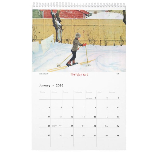 Carl Larsson fuera del calendario de las puertas (Jan 2026)
