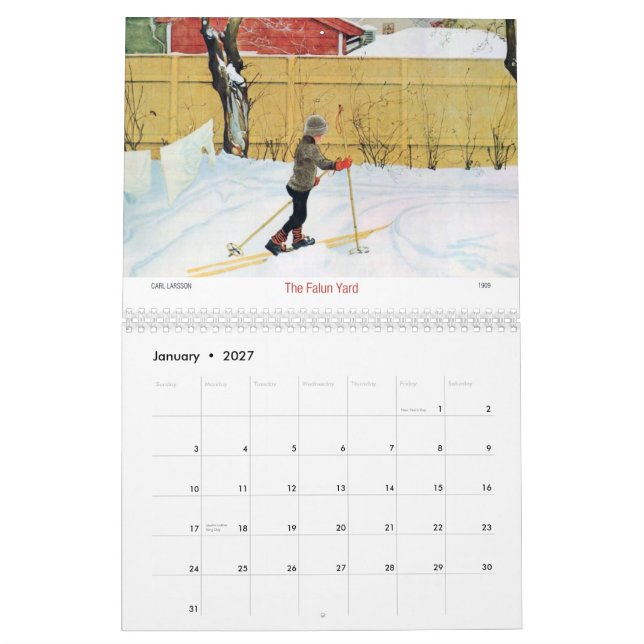 Carl Larsson fuera del calendario de las puertas (Jan 2027)