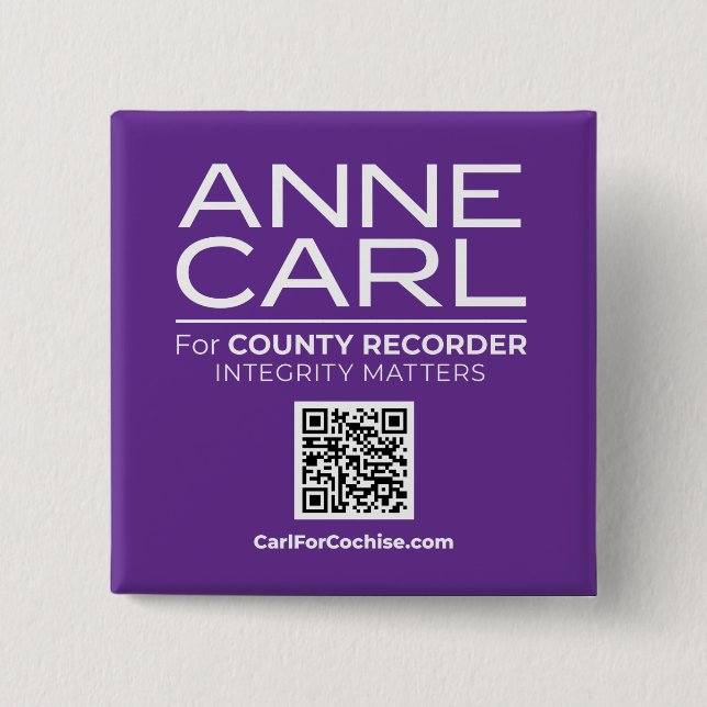 Carl para botón Cochise Sq, botón de 2 entradas (Anverso)