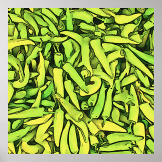 Carliston Pimientos de Banana Arte Contorno Negro