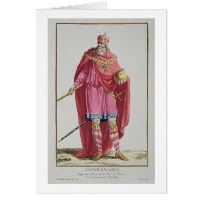 Carlomagno (742-814) de 'DES Estampes de Receuil, (Frente)