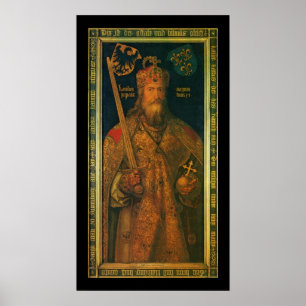 Carlomagno por la impresión del poster de Dürer
