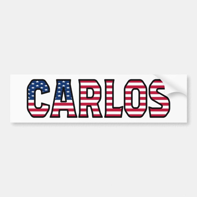 Carlos Name Vorname USA Aufkleber Pegatina Auto (Frente)