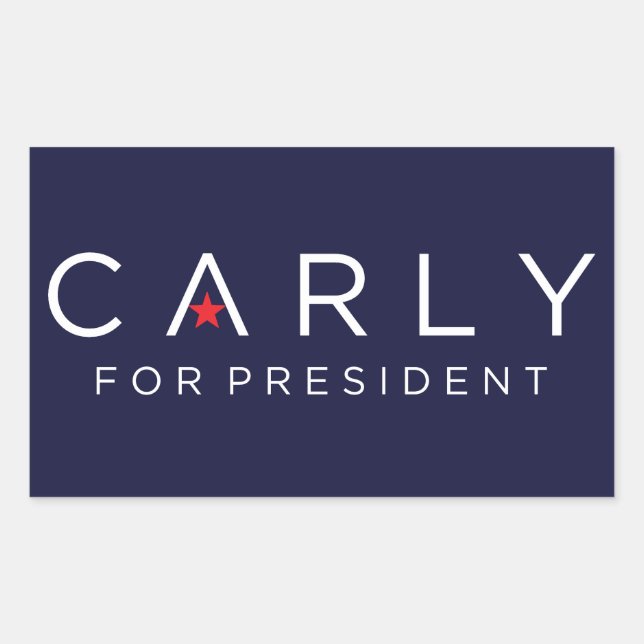 Carly para Presidente Pegatina (Anverso)