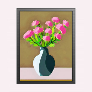 Carnaciones rosas en un arte moderno grandioso