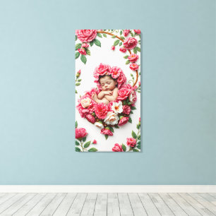 Carnation Halo - Bebé Niña Nacimiento Flor Arte