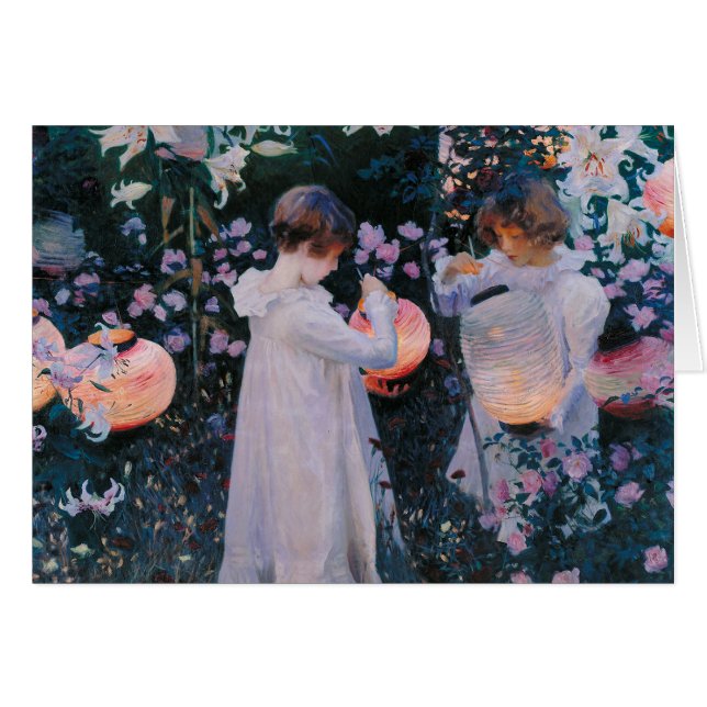 Carnation Lily Lily Rosa John Singer Sargent Art (Anverso (Horizontal))