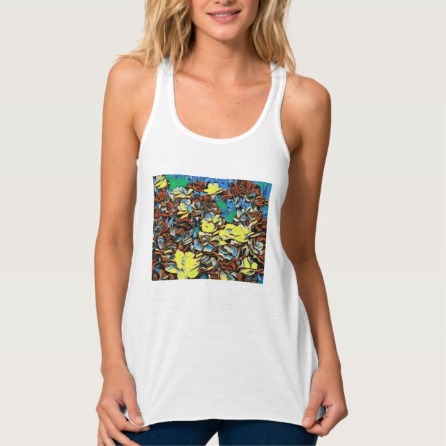 Carnation Racerback Top (Blanco) con Efecto Dreami (Anverso)