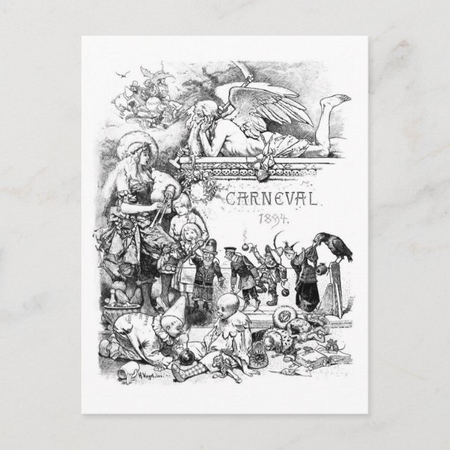 Carnaval 1894 Postal de época (Anverso)