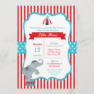 Carnaval de Circo Grandes Invitaciones a Ducha par