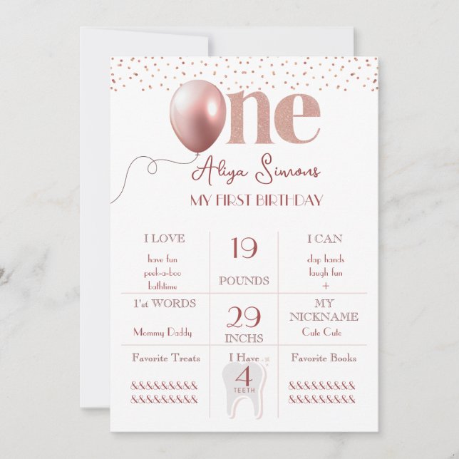 Carnaval de la Alegría Invitación de Primer Cumple (Anverso)