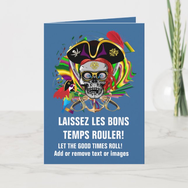 Carnaval de la plantilla del pirata (Anverso)