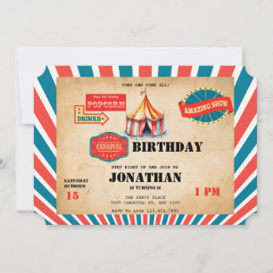 Carnaval   Invitaciones de cumpleaños para niños